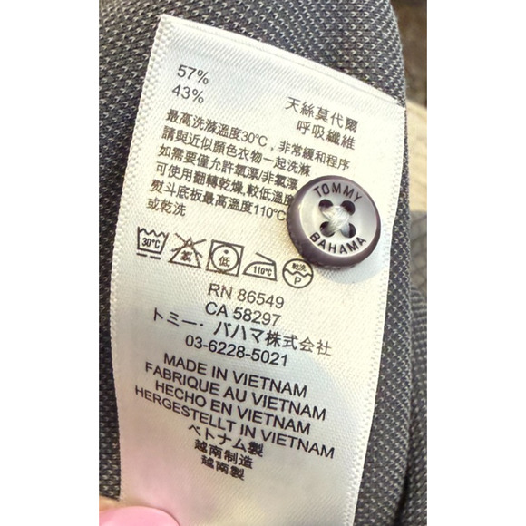 Tommy Bahama Island Zone Polo Shirt Men’s 2XLB Gray Performance Golf Coolmax - Picture 9 of 9